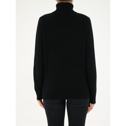 Allude Black Roll-Neck Cashmere Sweater WOMAN KNITWEAR