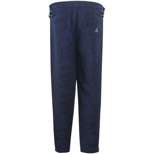 Emporio Armani Elegant Blue Linen Zip Bottom Trousers relaxed-fit-linen-trousers-with-belt Pantalone_Blu_Disegno_Armani_23MG-154-157-3-0f3c39eb-826.jpg