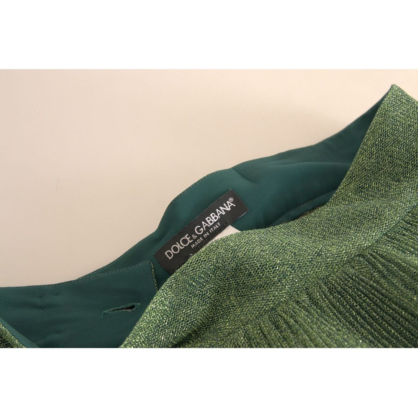 Dolce & GabbanaEnchanting Metallic Green Pleated A-Line SkirtMcRichard Designer Brands£1109.00