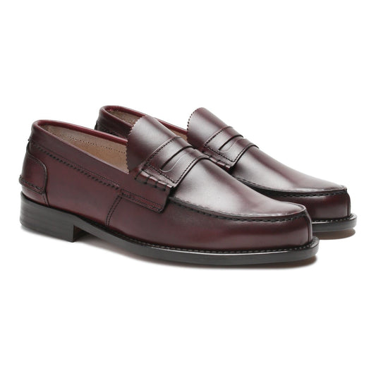 Saxone of Scotland | Brown Calf Leather Mens Loafers Shoes | McRichard Designer Brands