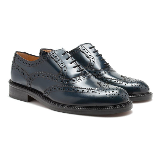 Saxone of ScotlandElegant Blue Leather Brogue ShoesMcRichard Designer Brands£229.00