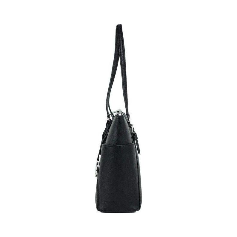 Michael Kors Charlotte Black PVC Leather Large Top Zip Tote Handbag Bag Purse charlotte-black-pvc-leather-large-top-zip-tote-handbag-bag-purse