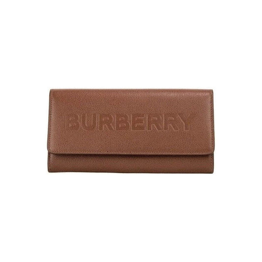 BurberryPorter Tan Grained Leather Embossed Continental Clutch Flap Wallet BrownMcRichard Designer Brands£599.00