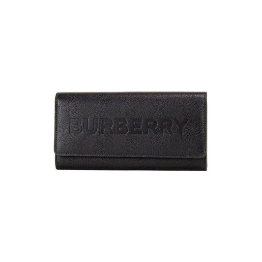 Burberry Porter Black Grained Leather Branded Logo Embossed Clutch Flap Wallet porter-black-grained-leather-branded-logo-embossed-clutch-flap-wallet