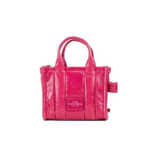 Marc JacobsThe Shiny Crinkle Micro Tote Magenta Leather Crossbody Bag HandbagMcRichard Designer Brands£349.00