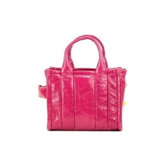 Marc JacobsThe Shiny Crinkle Micro Tote Magenta Leather Crossbody Bag HandbagMcRichard Designer Brands£349.00