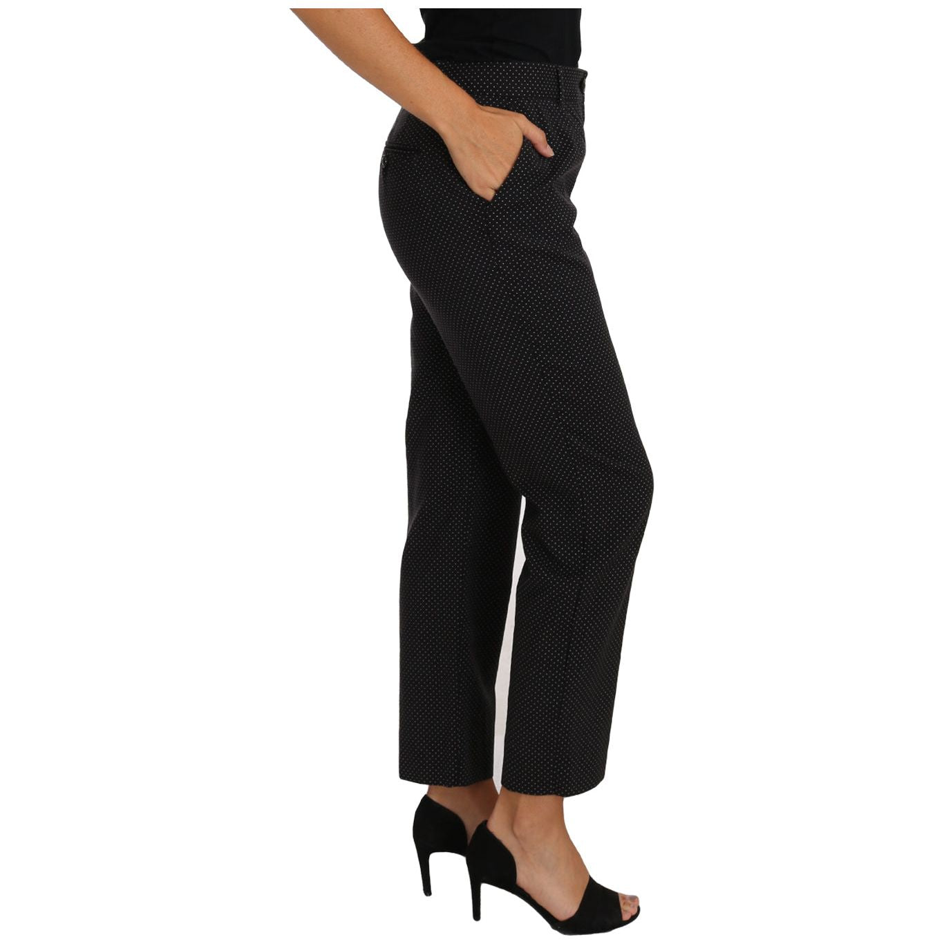 Dolce & Gabbana Chic Black Lace-Up Cropped Trousers Jeans & Pants black-lace-up-riding-cropped-trouser-pants