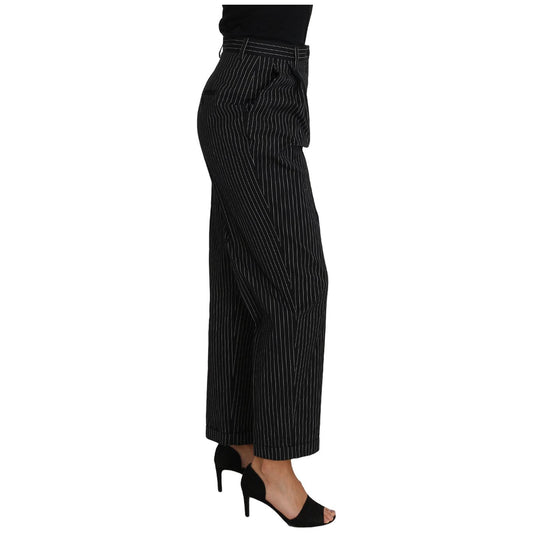Dolce & GabbanaElegant Black Pinstripe Dress PantsMcRichard Designer Brands£299.00