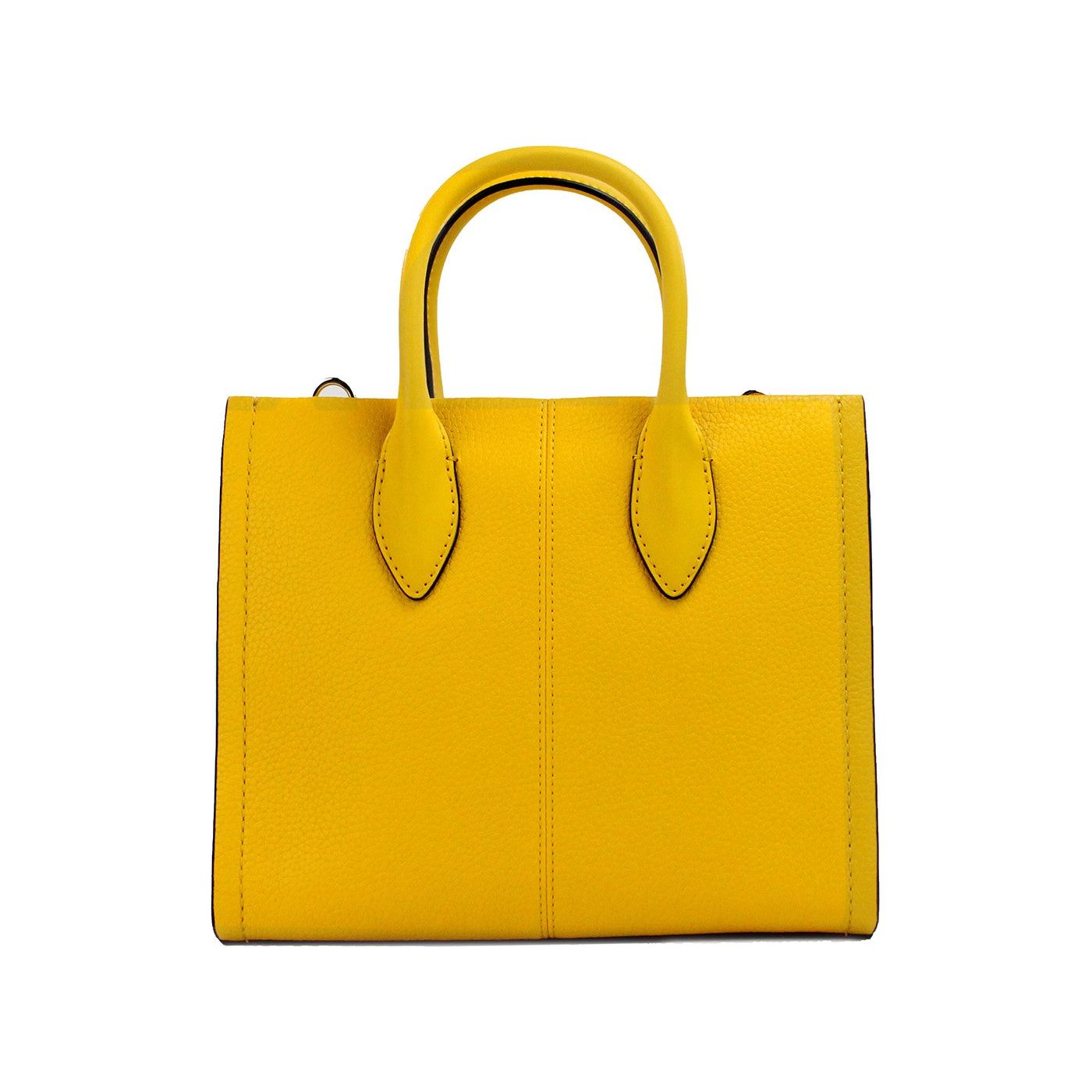 Michael Kors Mirella Small Jasmine Yellow Leather Top Zip Shopper Tote Bag mirella-small-jasmine-yellow-leather-top-zip-shopper-tote-bag