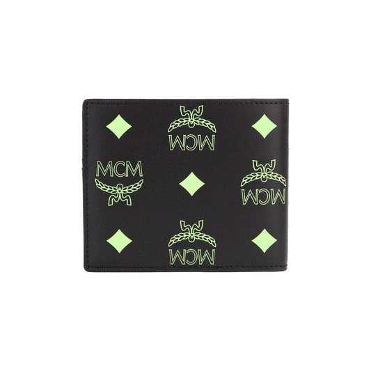 MCMSmall Black Summer Green Smooth Visetos Monogram Logo Leather Bifold WalletMcRichard Designer Brands£259.00