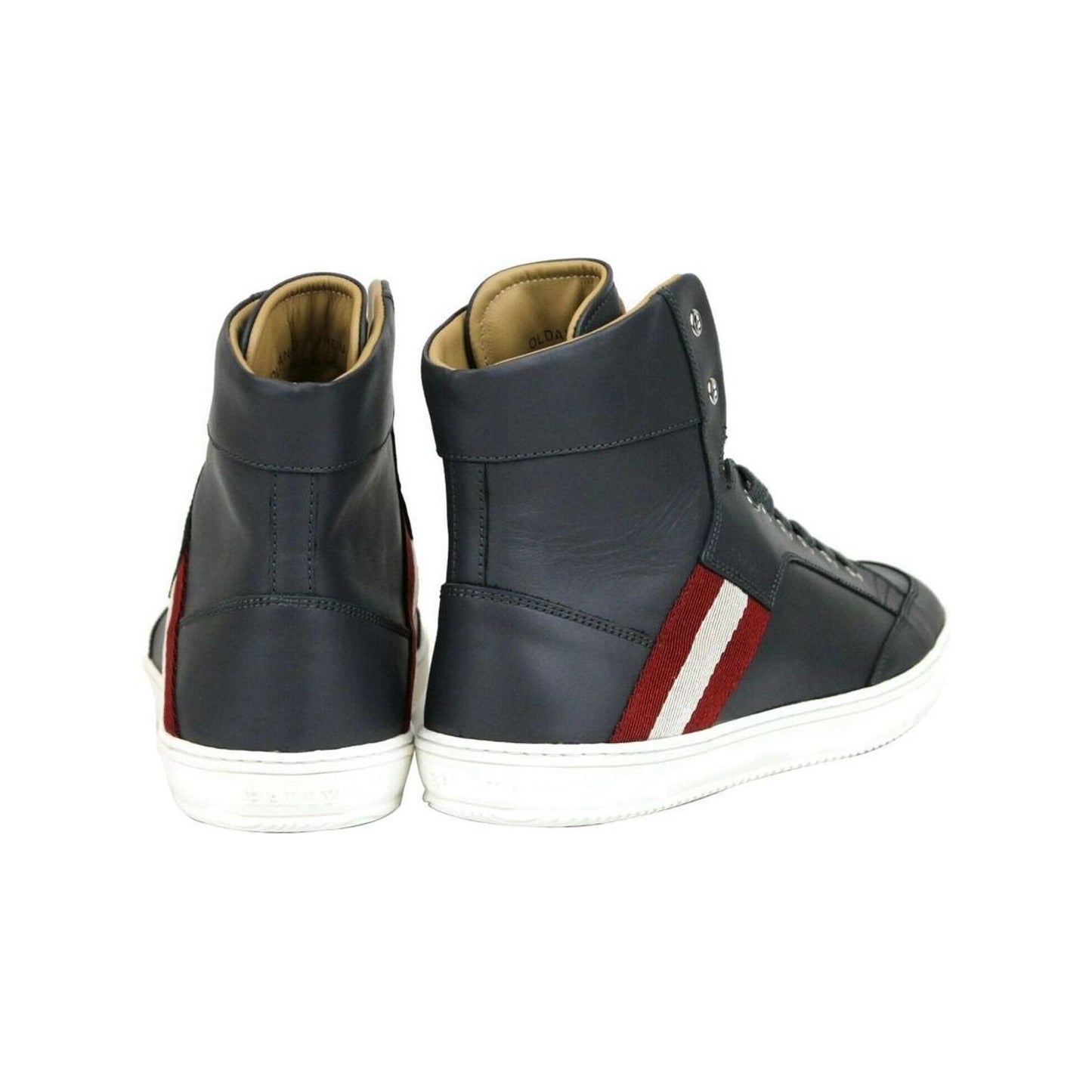 BallyDark Grey Calf Leather Hi Top Sneaker With Red BeigeMcRichard Designer Brands£489.00
