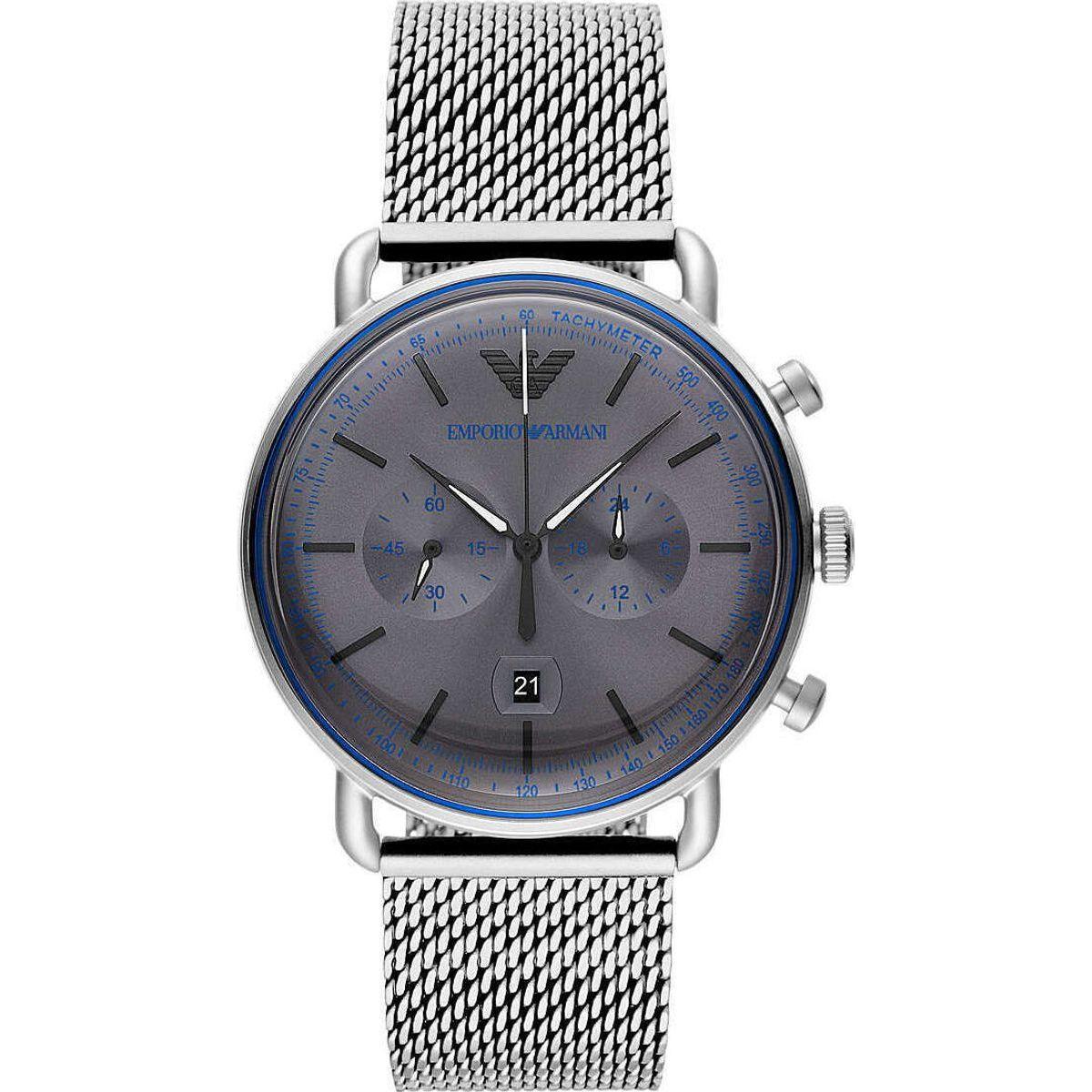 Emporio Armani Sophisticated Silver Steel Chronograph Watch silver-steel-chronograph-watch-3