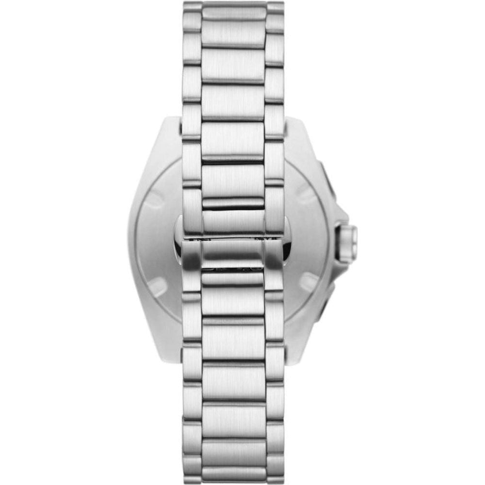 Emporio Armani Sleek Silver Chronograph Timepiece silver-steel-chronograph-watch-1