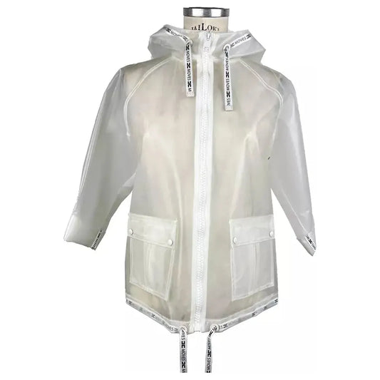 Elisabetta Franchi Chic White Waterproof Short Jacket white-jackets-coat-2