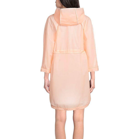 Elisabetta Franchi Elegant Powder Pink Waterproof Long Jacket pink-polyethylene-jackets-coat