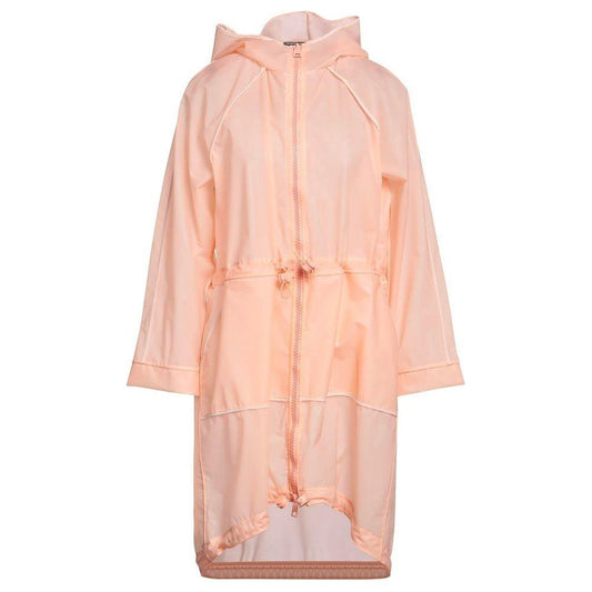 Elisabetta Franchi Elegant Powder Pink Waterproof Long Jacket pink-polyethylene-jackets-coat