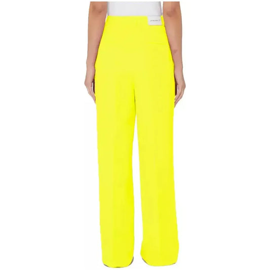 Hinnominate Sunshine Yellow Soft Trousers with Pockets yellow-polyester-jeans-pant