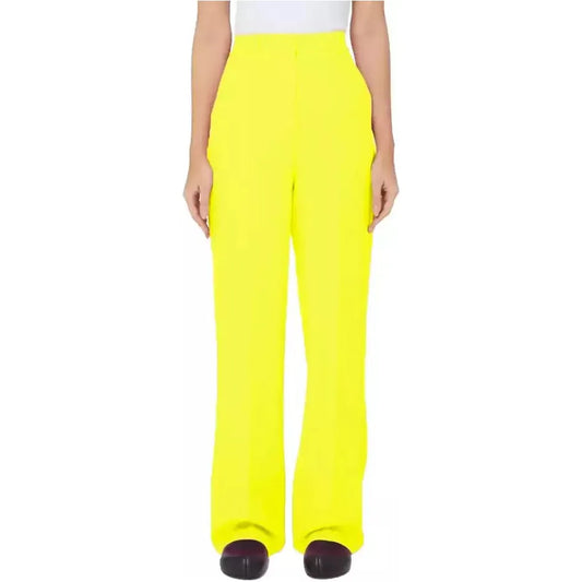 Hinnominate Sunshine Yellow Soft Trousers with Pockets yellow-polyester-jeans-pant