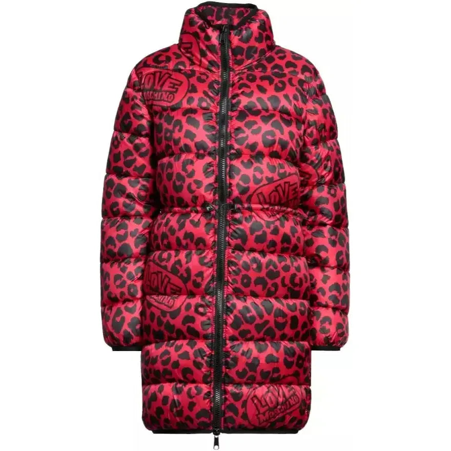 Love Moschino Chic Leopard Print Long Down Jacket red-polyester-jackets-coat-5 product-10239-1912196442-ac4dad91-acc.webp