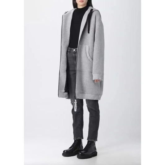 Love Moschino Elegant Grey Wool Hooded Coat gray-wool-jackets-coat-2 product-10241-1932625365-c127101b-c20.webp