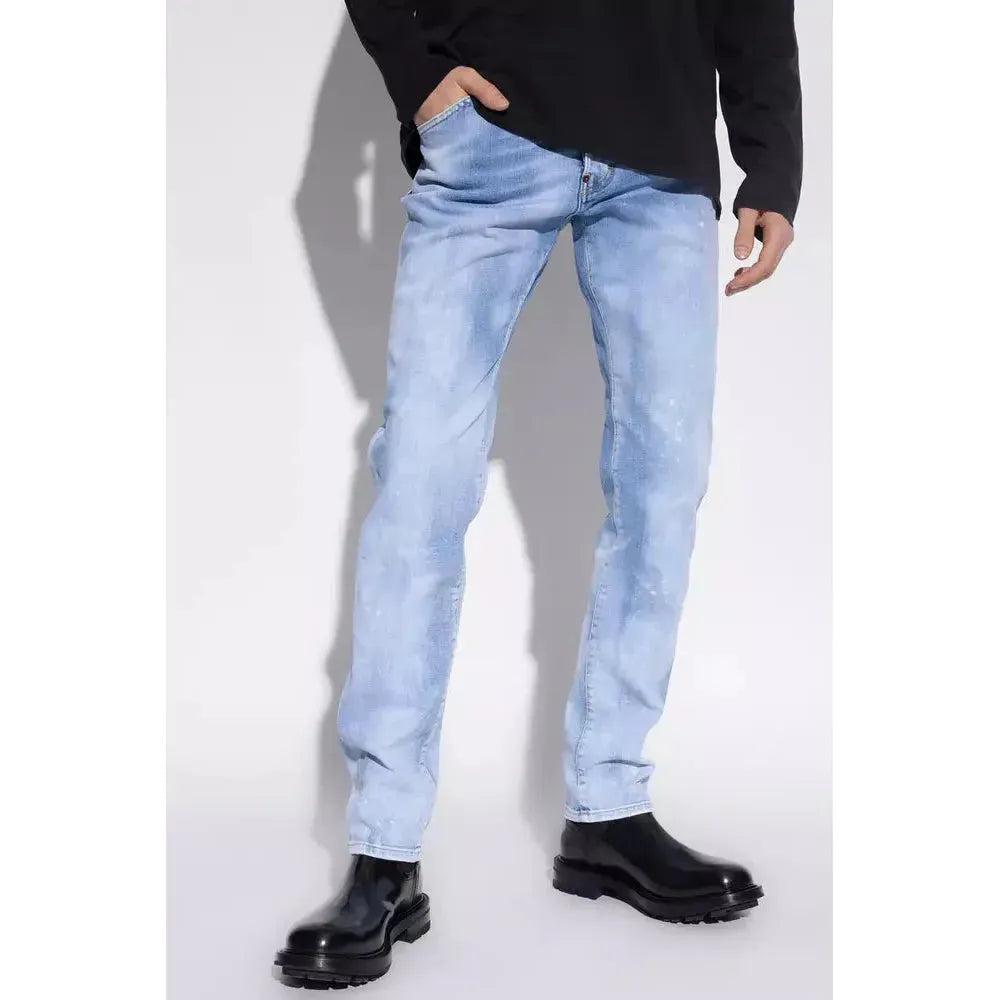 Dsquared² Cool Guy Light Blue Splatter Jeans light-blue-cotton-jeans-pant-11