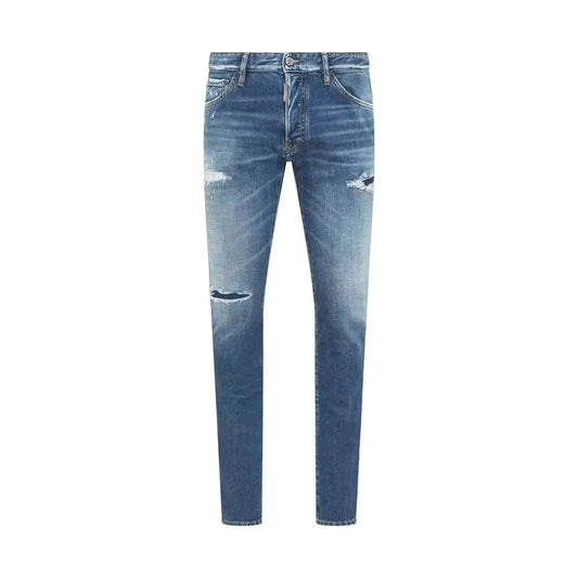 Dsquared² Chic Distressed Denim for Sophisticated Style blue-cotton-jeans-pant-56
