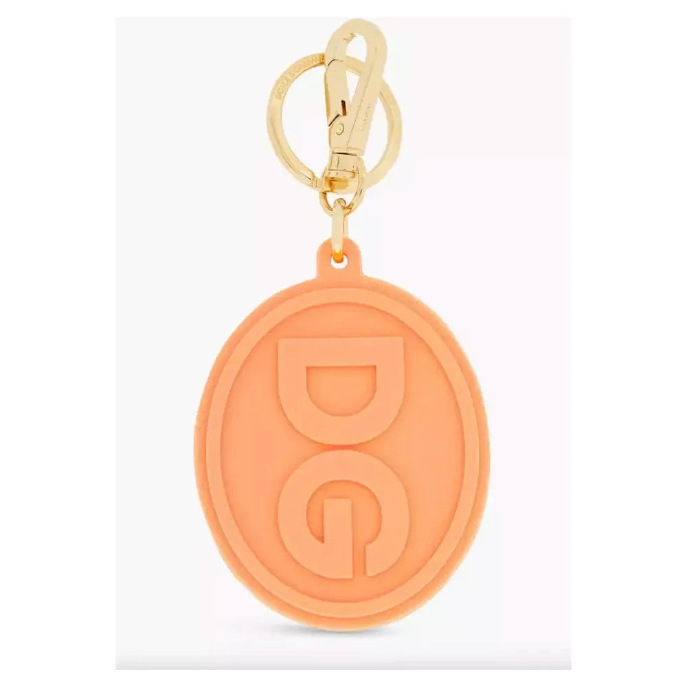 Dolce & Gabbana Elegant Orange Keychain with Gold Hardware orange-keychain product-10406-1586271103-33a115f3-7b3.webp