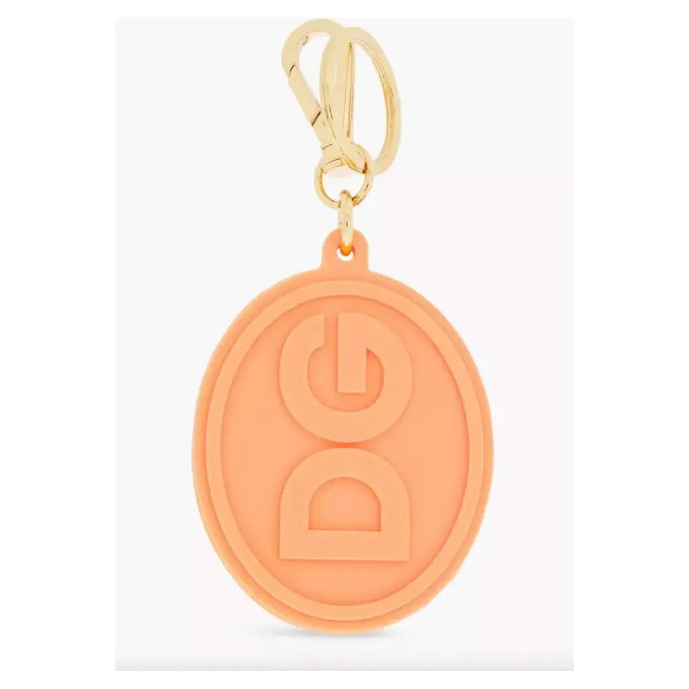 Dolce & Gabbana Elegant Orange Keychain with Gold Hardware orange-keychain product-10406-1871326886-7de9a18a-c8b.webp