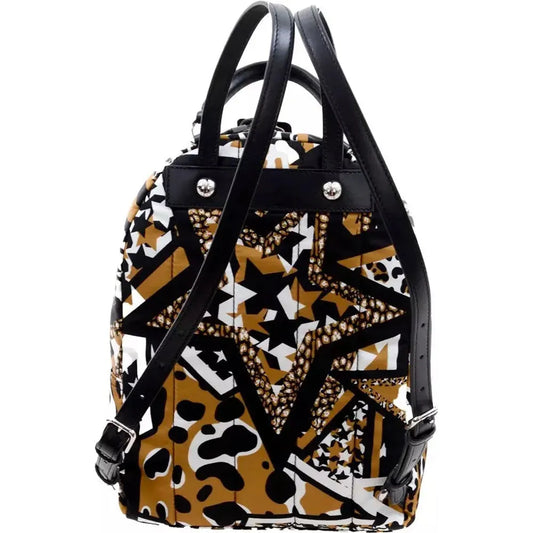 Dolce & Gabbana Elegant Star-Patterned Black Nylon Backpack black-nylon-backpack-3