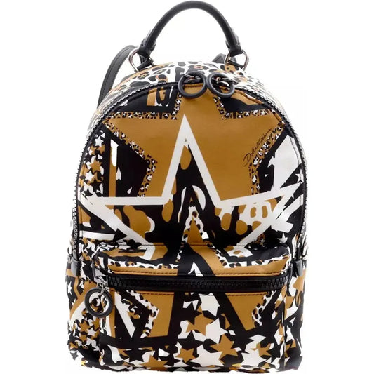 Dolce & Gabbana Elegant Star-Patterned Black Nylon Backpack black-nylon-backpack-3
