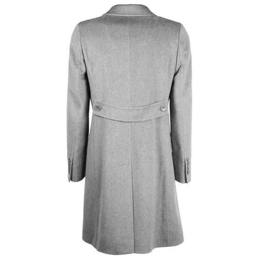 Made in Italy Elegant Gray Virgin Wool Women's Coat gray-jackets-coat-1