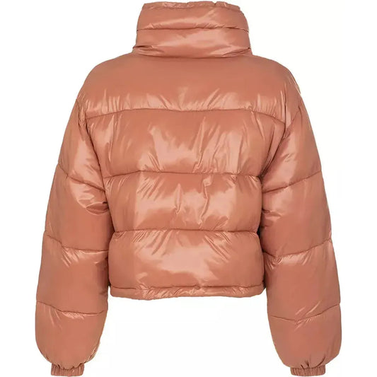 Imperfect Chic Pink Short Down Jacket pink-polyamide-jackets-coat-5