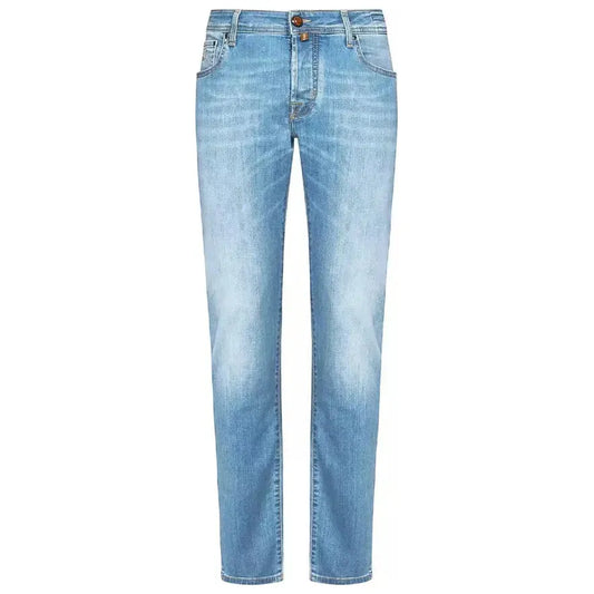 Jacob Cohen Light Blue Cotton Jeans & Pant light-blue-cotton-jeans-pant-16