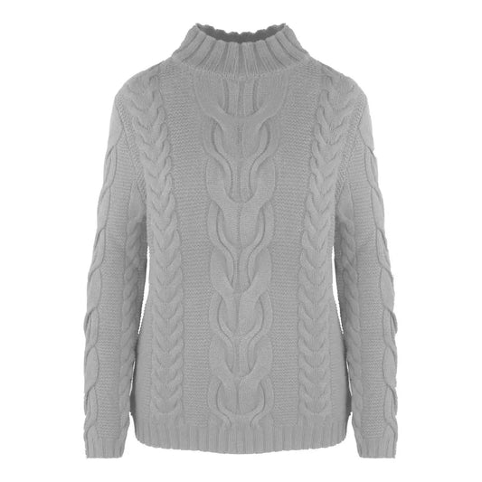 Malo Chic Braided Wool-Cashmere Women's Turtleneck gray-wool-sweater-23 product-10765-1825515005-625caf4e-5da.webp