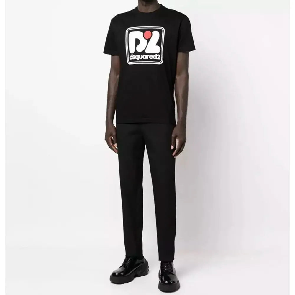 Dsquared² Elegant Crew Neck Cotton T-Shirt - Timeless Black black-cotton-t-shirt-29