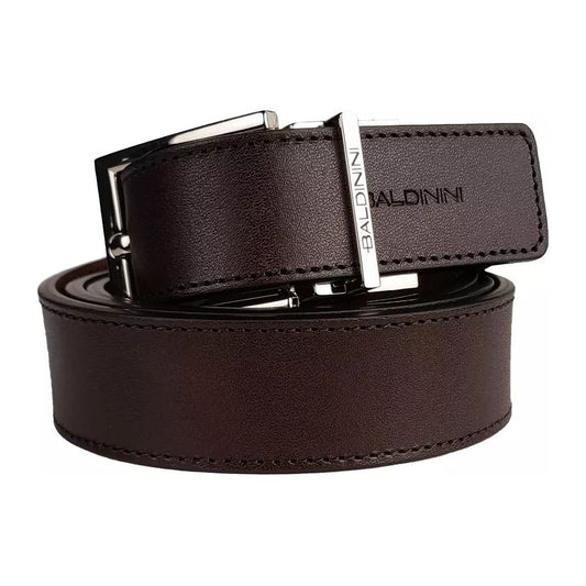 Baldinini Trend Reversible Calfskin Leather Belt in Rich Brown brown-leather-di-calfskin-belt