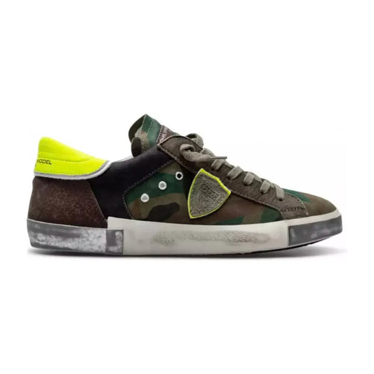 Philippe Model Army Chic Fabric Sneakers with Leather Accents army-fabric-sneaker-1