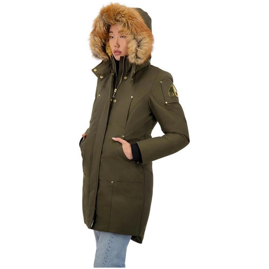 Moose Knuckles Gold-Adorned Stirling Parka with Blue Fox Fur army-cotton-jackets-coat