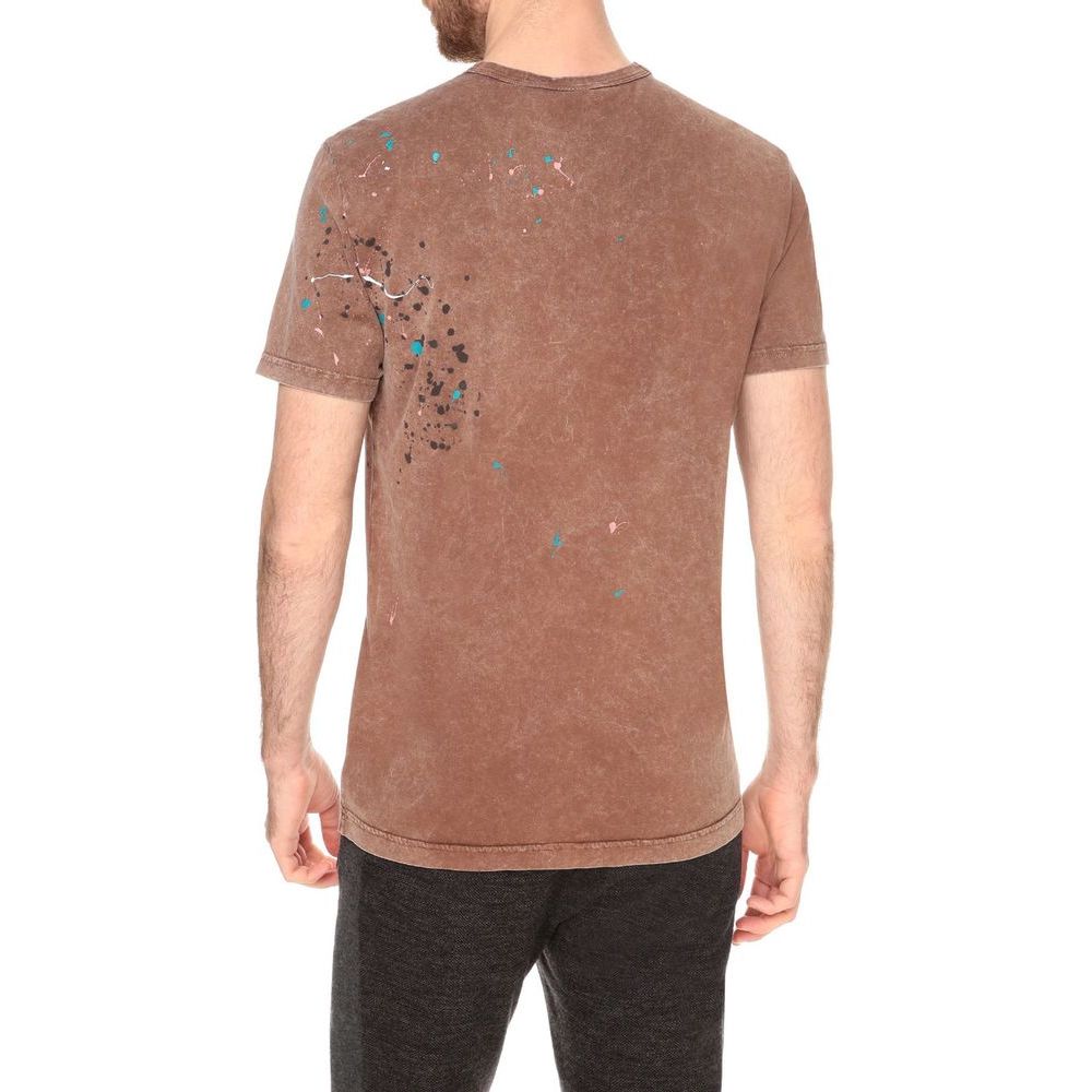 Dolce & Gabbana Embroidered Cotton Splatter Tee brown-cotton-t-shirt-2 product-11270-987826824-1-d6dc062c-bf1.jpg