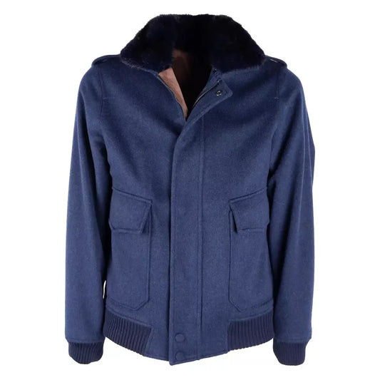 Made in Italy Elegant Virgin Wool Cashmere-Feel Jacket with Mink Fur blue-wool-vergine-jacket-1 product-11367-451635142-d2cc0b10-dd9.webp