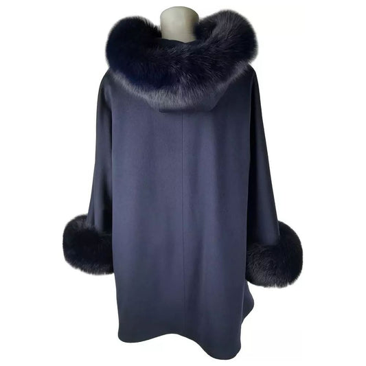 Made in Italy Elegant Virgin Wool Short Coat with Fur Detail blue-wool-vergine-jackets-coat-4 product-11373-42459129-eaebea8a-269.jpg