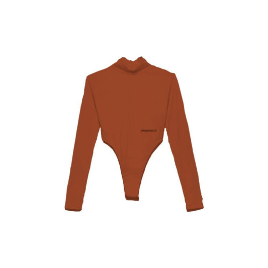 Hinnominate Elegant Stretch Turtleneck Bodysuit brown-cotton-tops-t-shirt-3 product-11572-955770776-b7e64899-f86.jpg