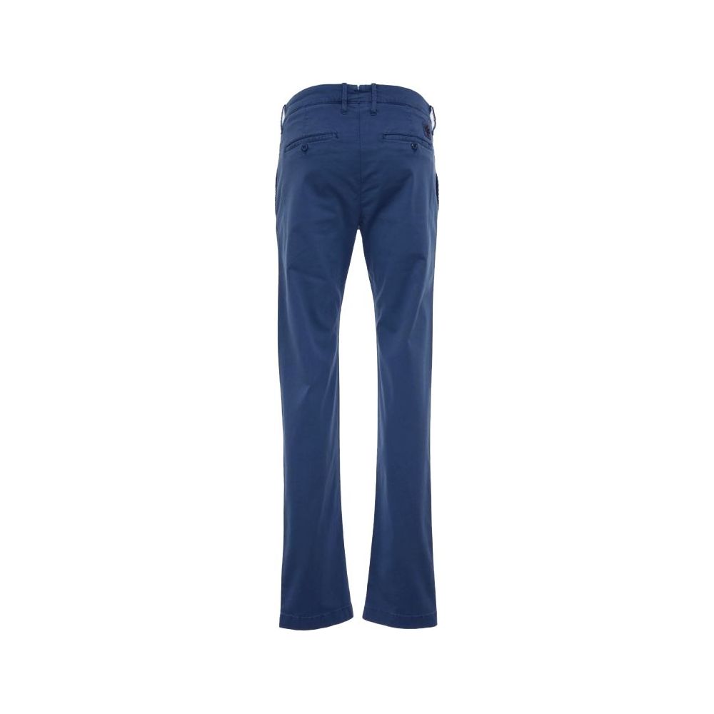 Jacob Cohen Sleek Blue Cotton Chino Trousers - Slim Fit blue-cotton-jeans-pant-9