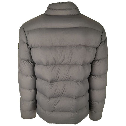 Centogrammi Sleek Gray Garment-Dyed Down Jacket gray-nylon-jacket