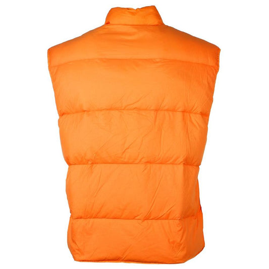 Centogrammi Elegant Duck Down Padded Nylon Vest in Orange orange-nylon-jacket