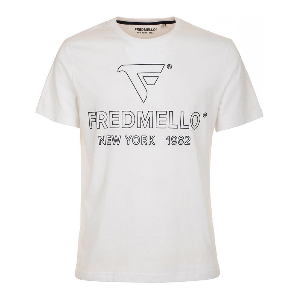 Fred Mello Elegant White Cotton Crewneck Tee white-cotton-t-shirt-3