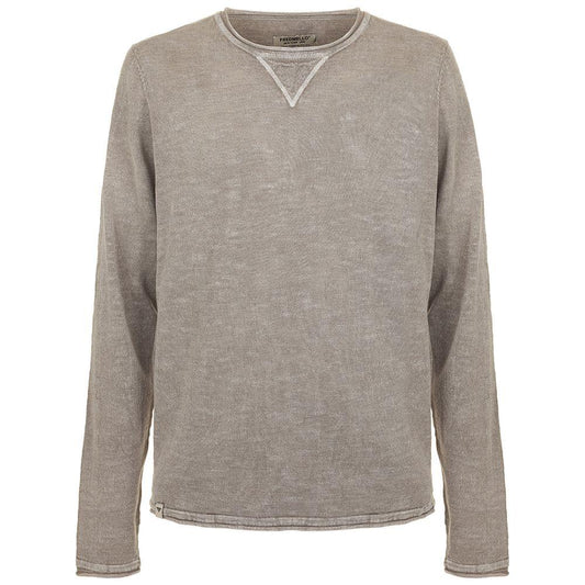 Fred Mello Chic Elbow Patch Crew Neck Sweater gray-cotton-sweater-1 product-11932-751405594-d07e36f4-8d3.jpg