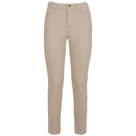 Fred Mello Chic Beige Five-Pocket Women's Trousers beige-cotton-jeans-pant-5 product-11959-1144514040-8bf765f4-9df.jpg