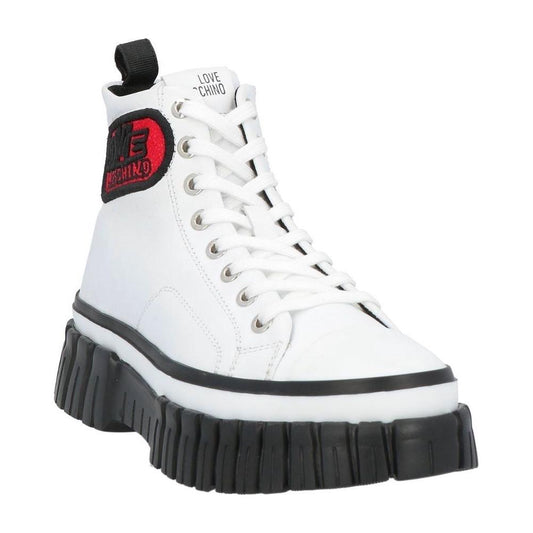 Love Moschino Chic High-top Sneakers with Bold Logo Embroidery white-leather-sneaker-3 product-11970-206737397-2b6f1cdb-cb1.jpg