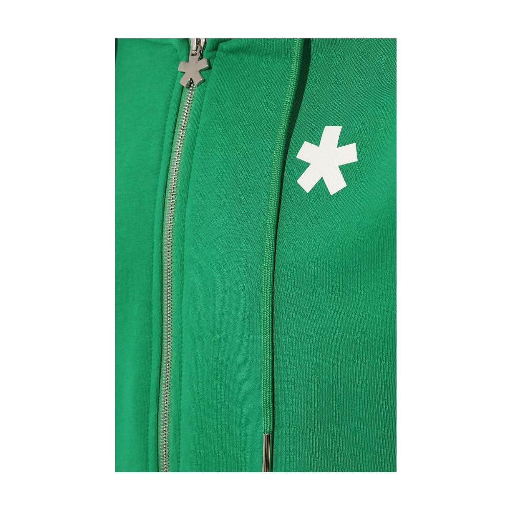 Comme Des Fuckdown Chic Cotton Hooded Zip Sweatshirt in Green green-cotton-sweater-2